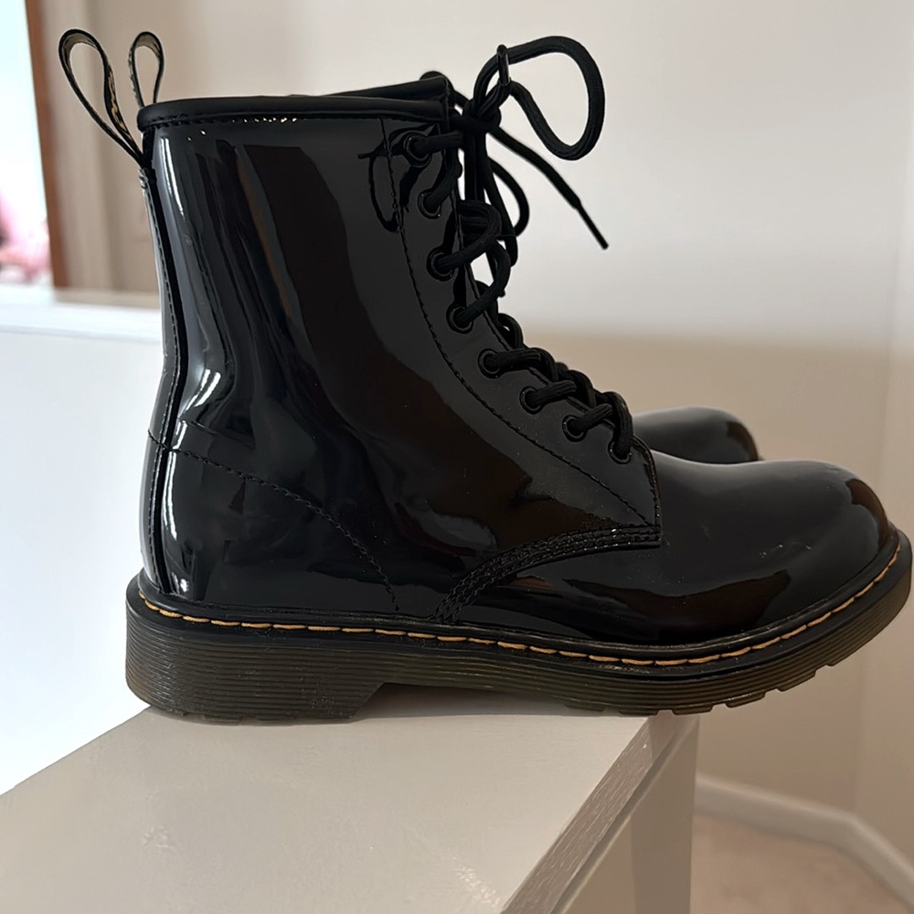Girls size 5 US brand new black patent leather Dr Marten’s boots